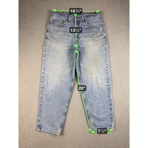 Levis 560 Jeans Mens 34x30 Blue Loose Relaxed Fit Tapered Leg Baggy Denim Pants - Picture 3 of 8